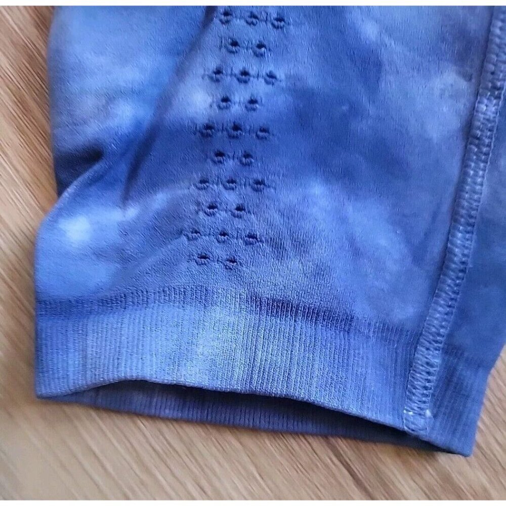 Free People Tie Dye Cropped Leggings Blue,‎ With Cut-outs Size Small - Picture 8 of 9